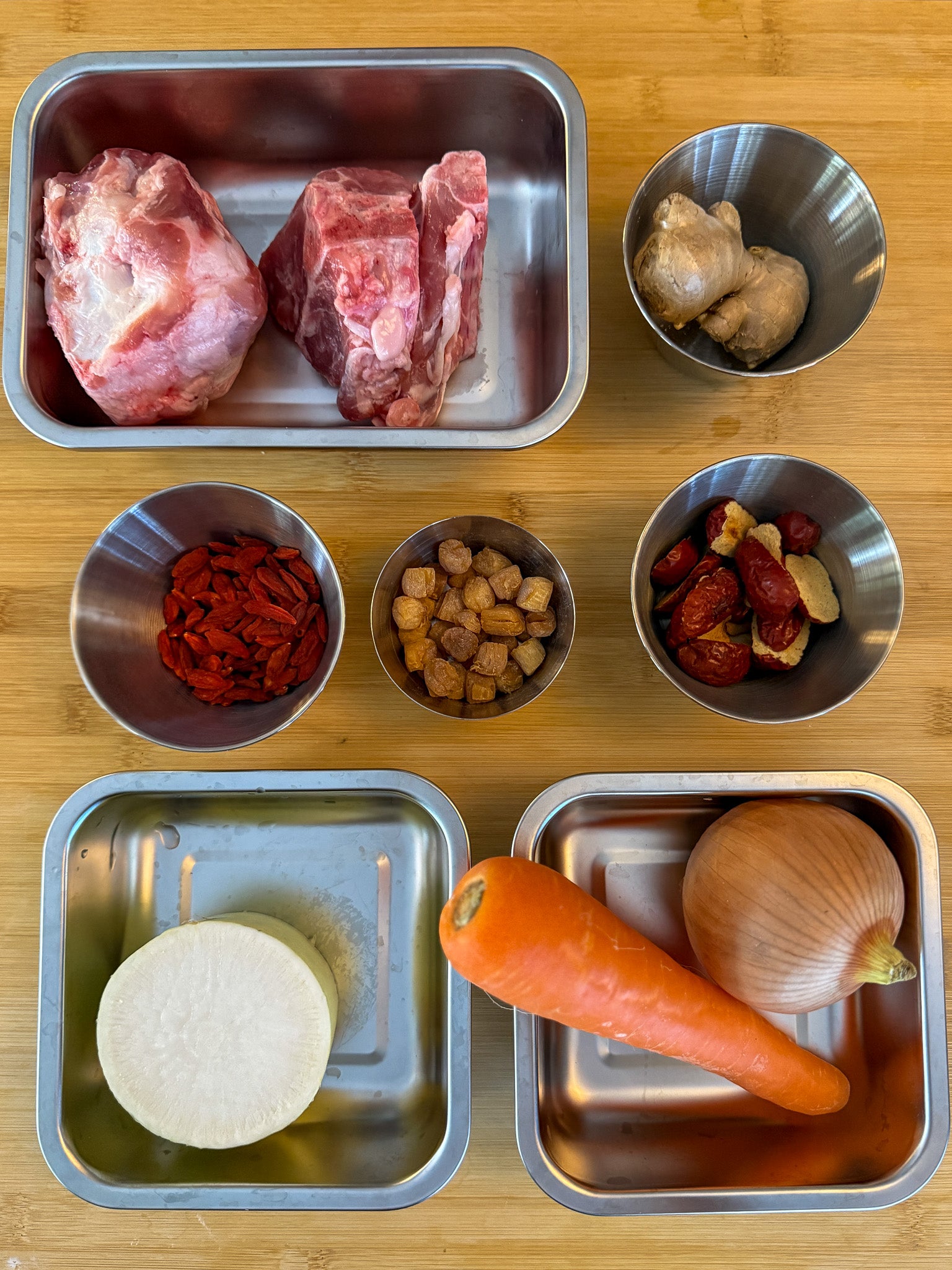 Pork, carrot & raddish soup nourishing post partum ingredients